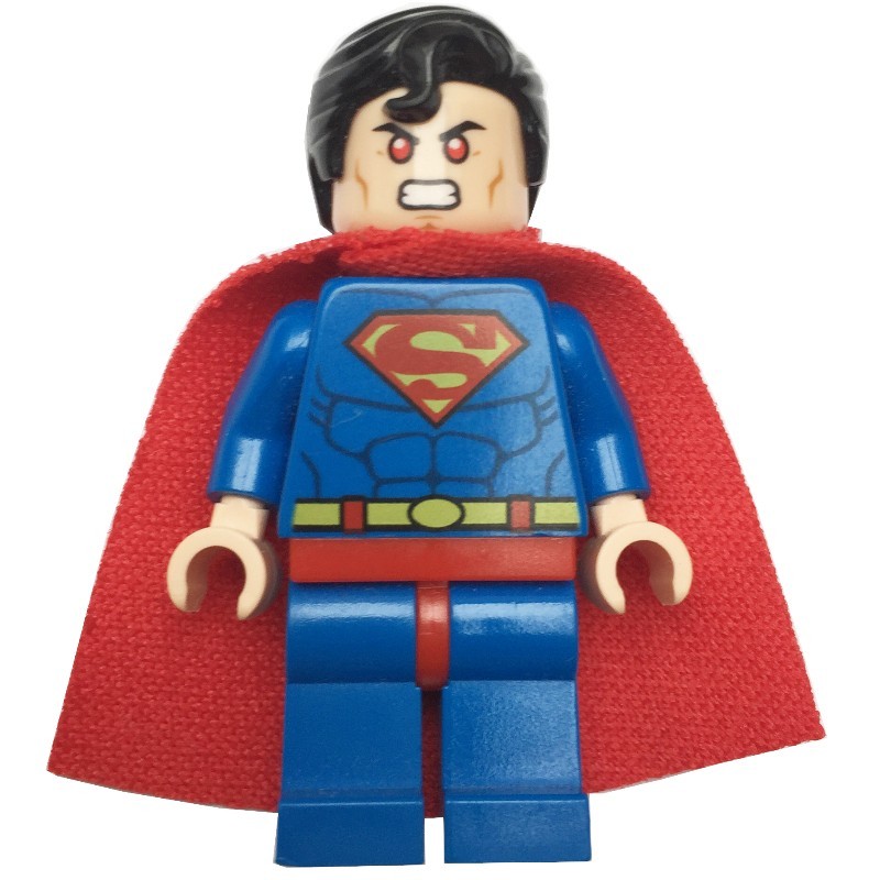 Lego Minifigure Superman with Red Eyes on Dual Sided Head