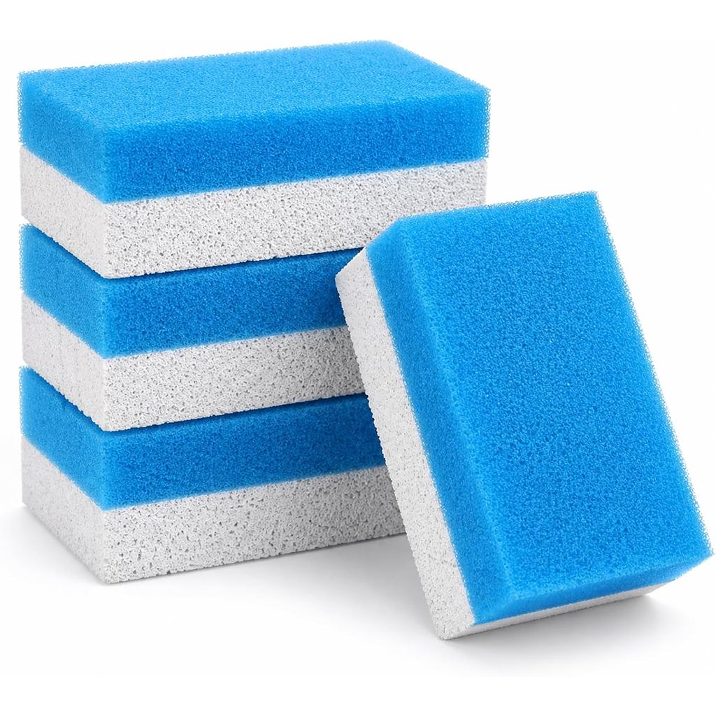 Dual Sided Pool Pumice Stone Cleaning Sponge, 2 in 1 Pool Cleaning Sponge Scrubber with Pumice Stone, Pumice Scrub Spong