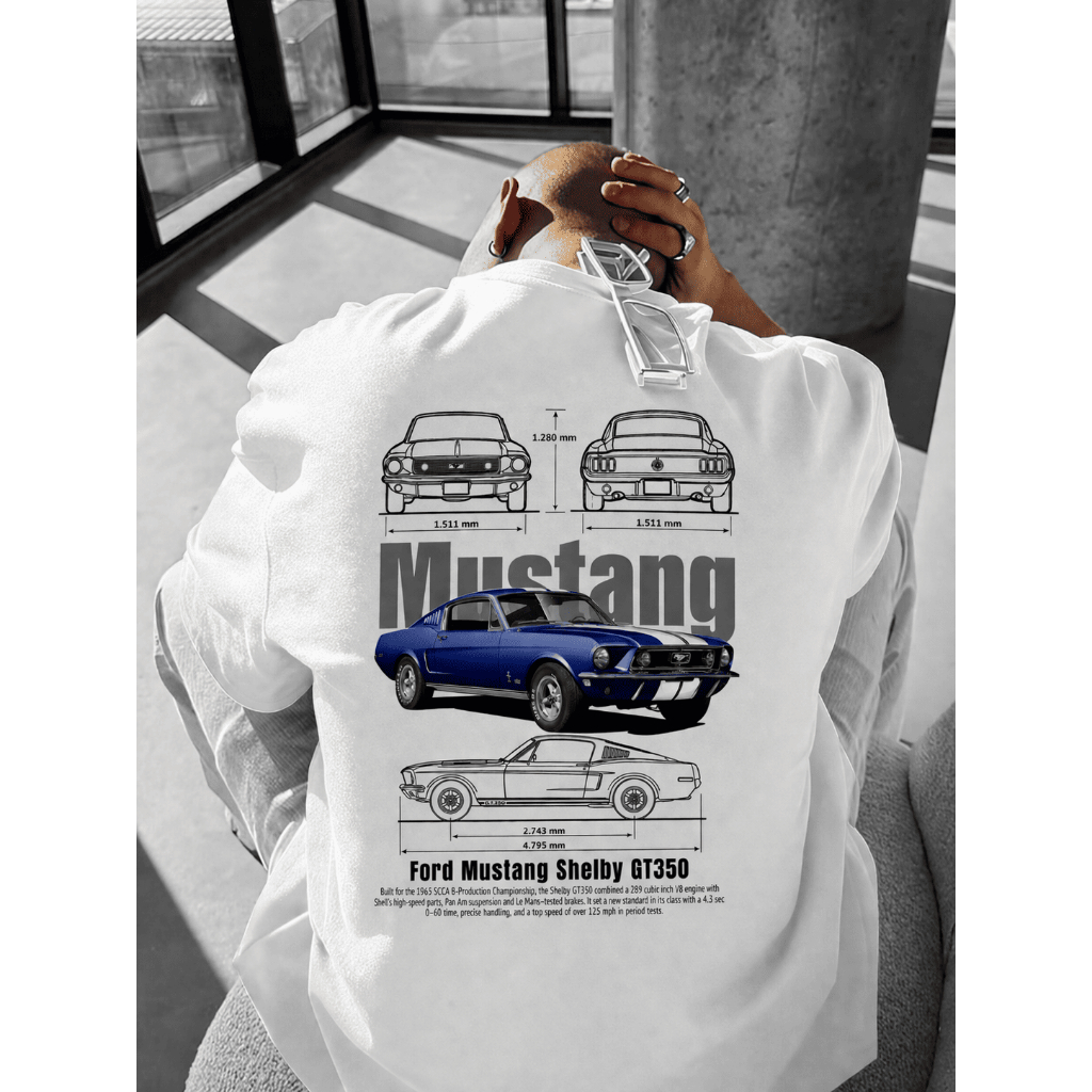Camiseta Masculina Carro Ford Mustang Edição Exclusiva 100% Algodão Premium Streetwear e Muscle Car