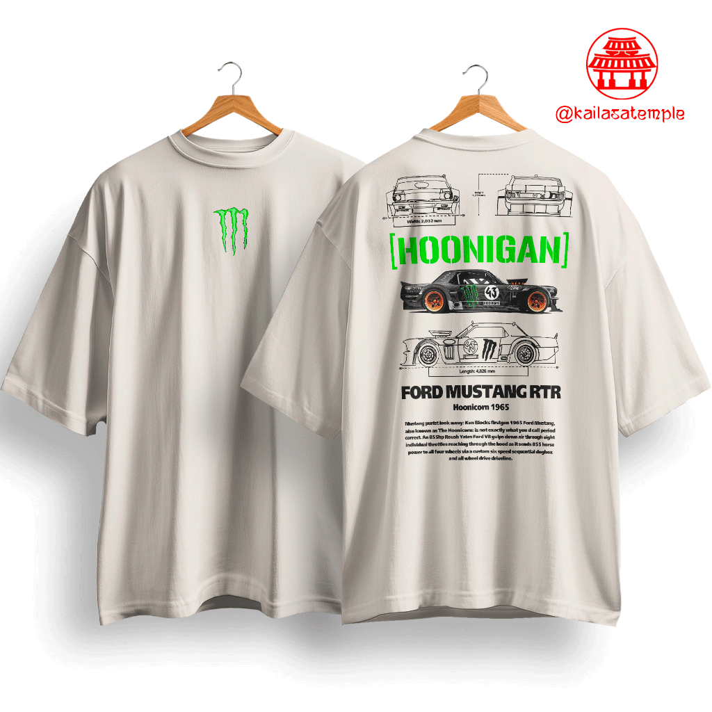 Camiseta Ford Mustang RTR 100% Algodão Premium Oversized Corrida Exclusiva Unissex e Streetwear