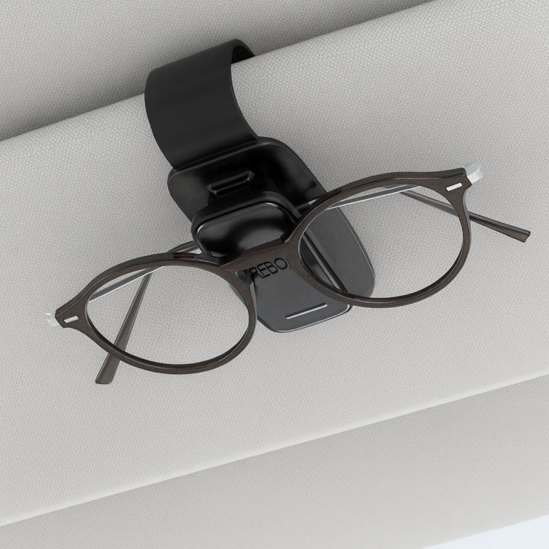 Suporte de Óculos de Sol de Carro Veicular Forte Clip Car Preto Hrebos
