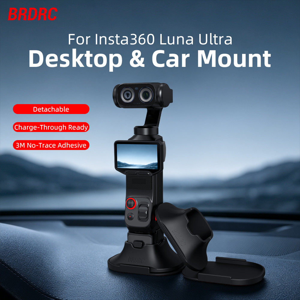 Suporte de Mesa BRDRC para Câmera Insta360 Luna Ultra, Suporte Estável para Mesa, Base de Montagem para Carro, Acessório