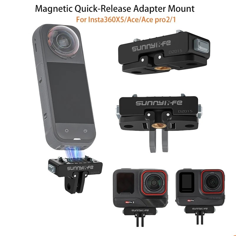 Sunnylife Suporte Magnético De Base De Liberação Rápida Para Insta360 X6/X5/X4 Ar/Ace Pro 2 Adaptador De Equitação Acess