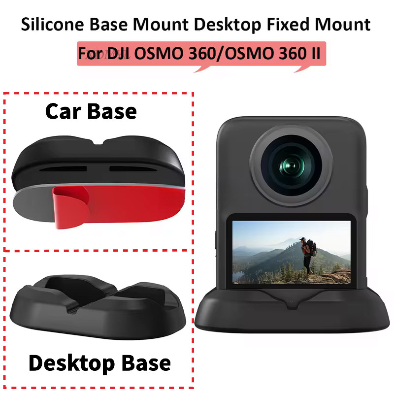 Suporte de mesa com base de silicone Flymile X6 para DJI OSMO 360 II (2) / Suporte de carro OSMO 360, base antiderrapant