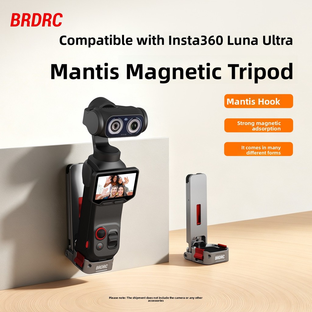 Acessórios adequados para o tripé de metal com fixação magnética Insta360 Luna Ultra Mantis, com sistema de liberação rá