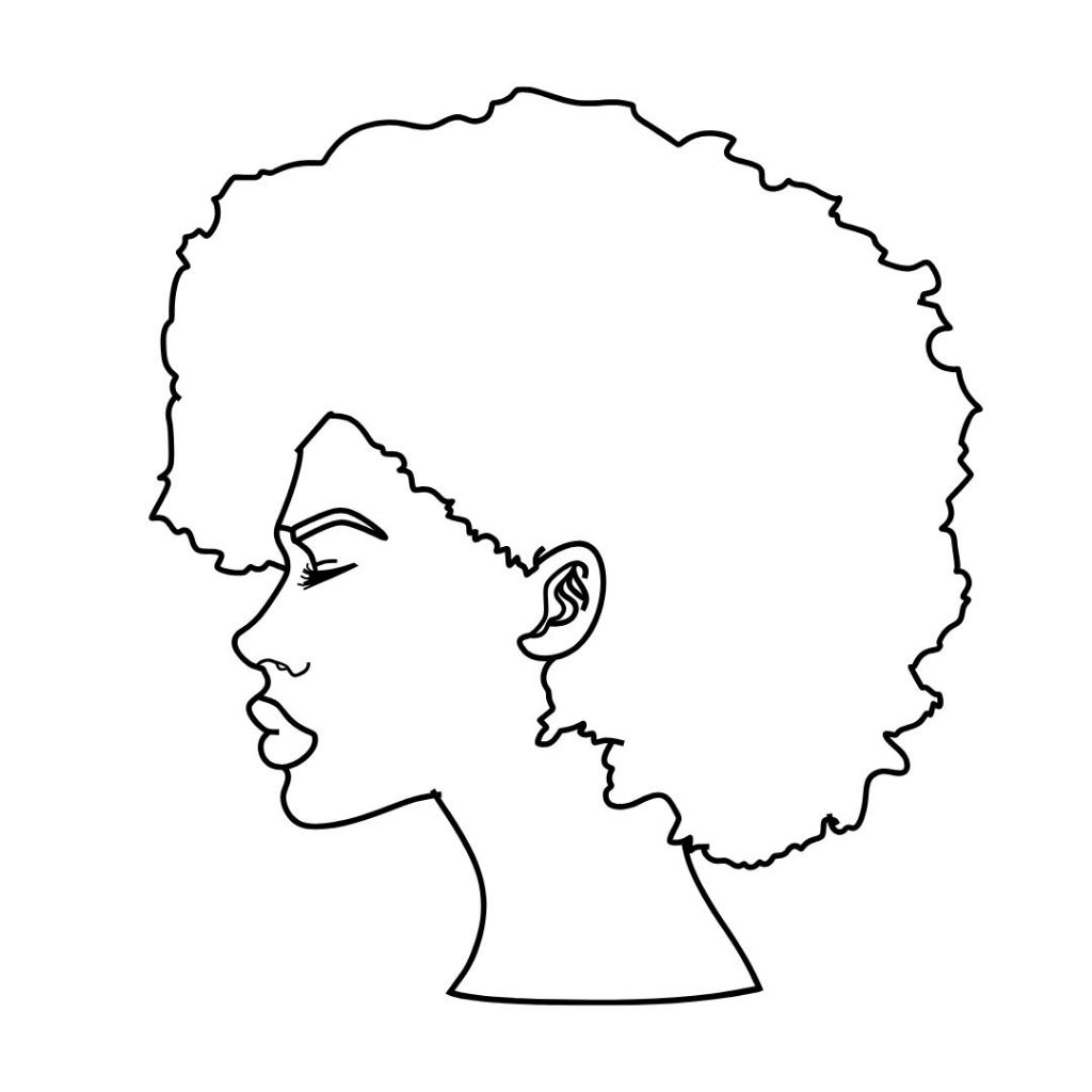 Quadro Face Mulher Afro Cachos Crespo Decoração Salão Estética Mdf 3mm