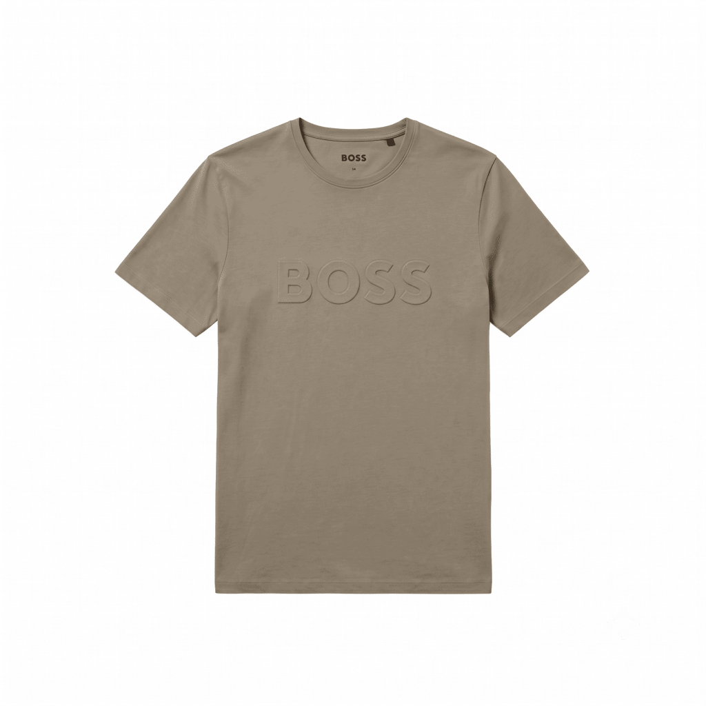 Camiseta Hugo Boss Masculina Slim Crew Neck Classic Original Cáqui