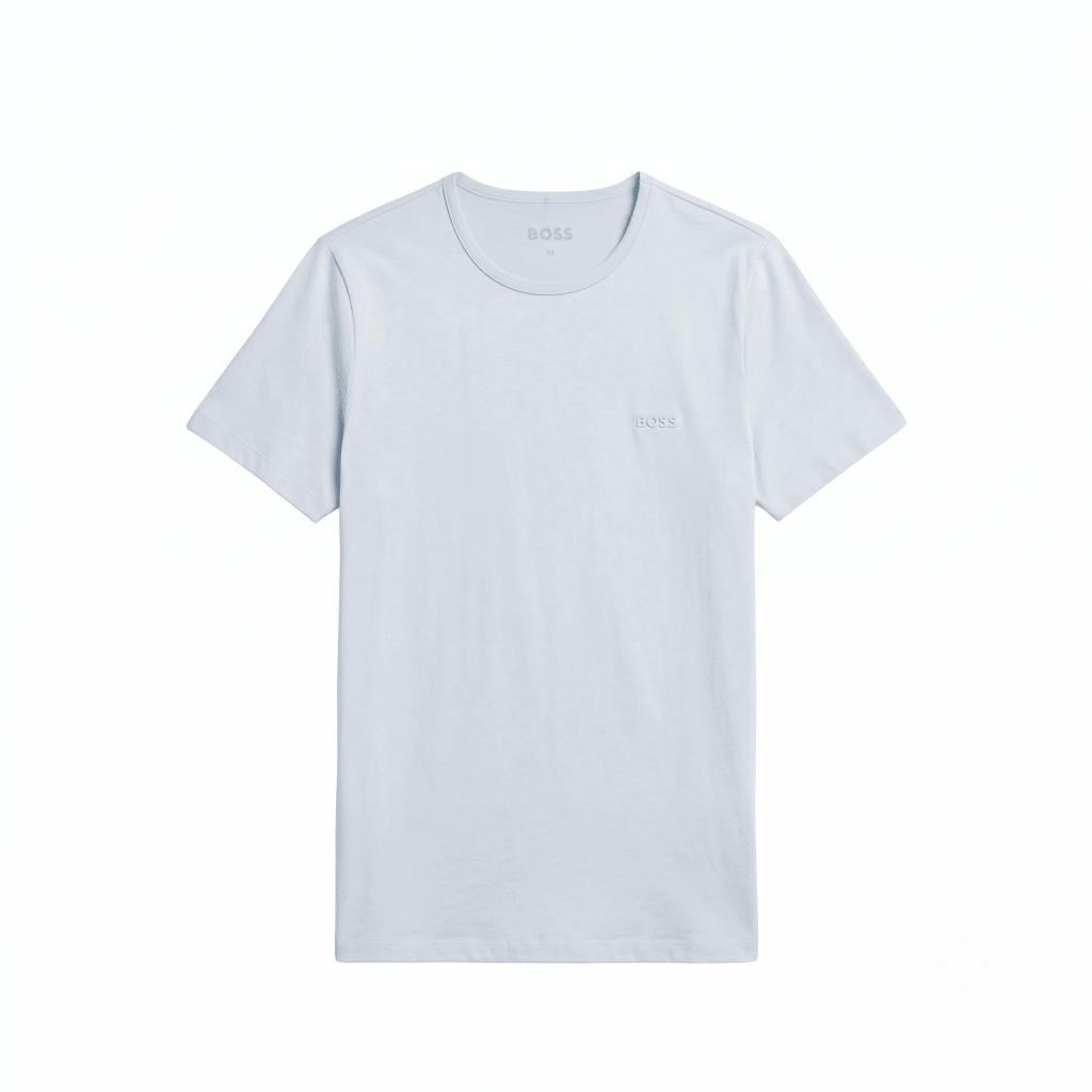 Camiseta Hugo Boss Masculina Slim Crew Neck Classic Original Azul Claro
