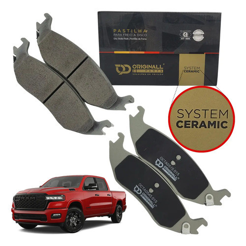 PASTILHA FREIO TRASEIRA CERAMICA RAM 1500 CLASSIC CREW 2009/