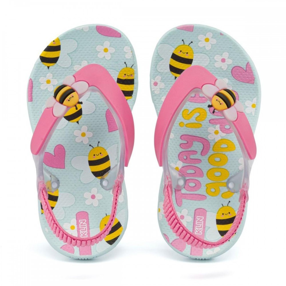 Chinelo Klin 442137 15711 Acqua Print Menina Infantil