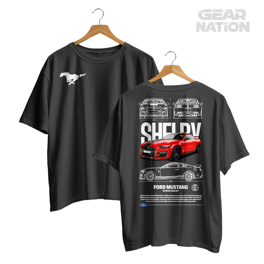 Camiseta Mustang Red 100% Algodão Muscle Car Oversized Streetwear Unissex Edição Limitada, Qualidade