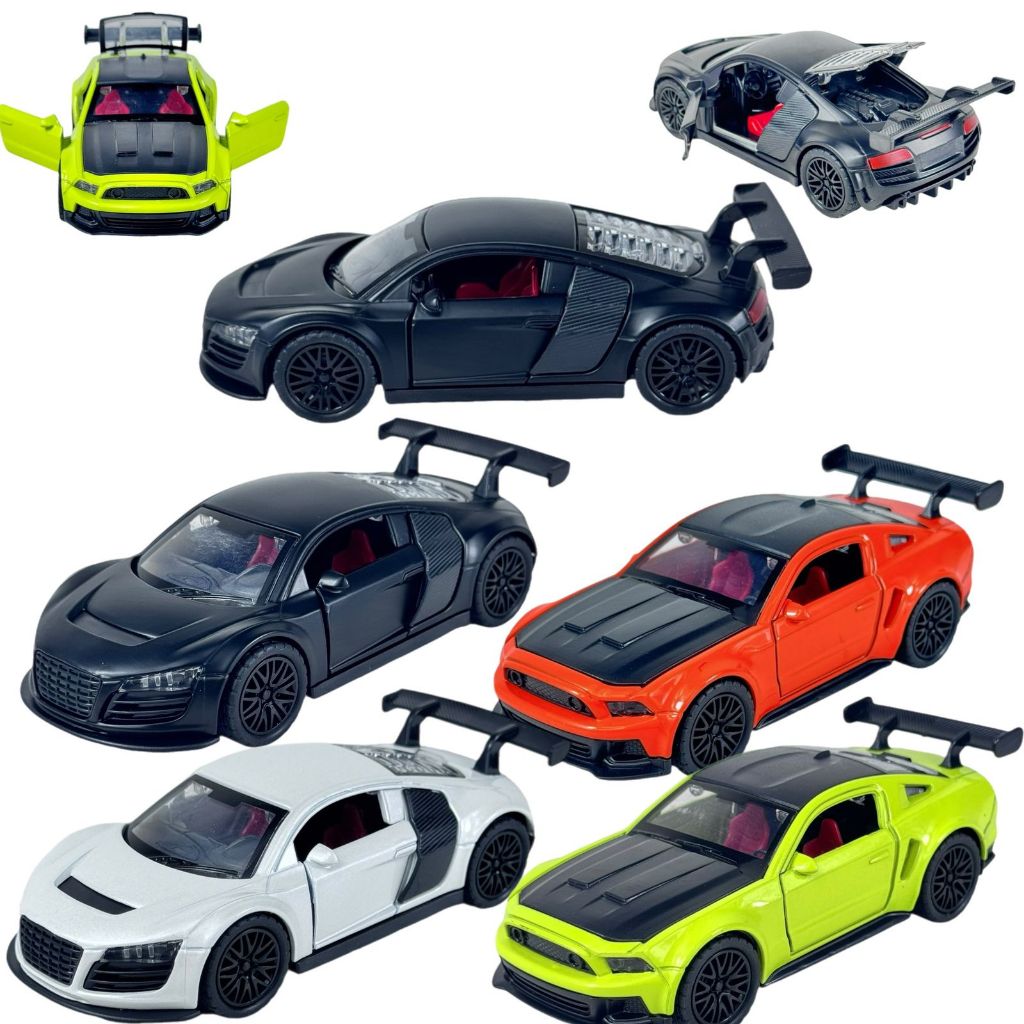 Carrinho Em Miniatura De Ferro De Fricção MUSTANG AUDI R8 Sport Cars Collection