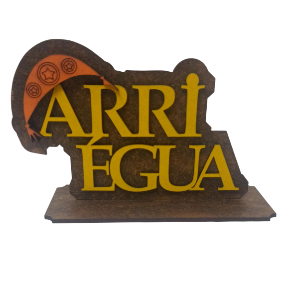 Placa Decoração Arri Égua em Mdf 3MM Pintado