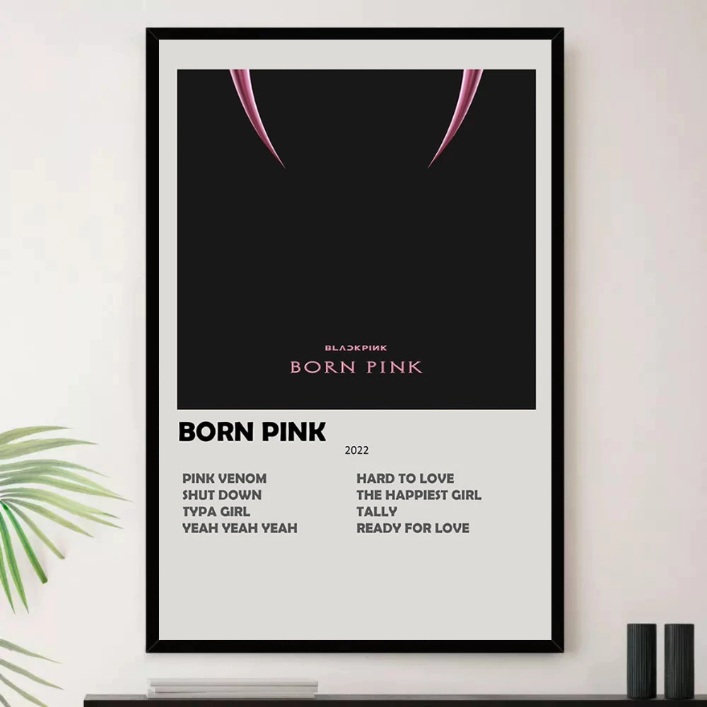 Quadro Placa Decorativa Música Internacional Blackpink Dance Pop K-pop Álbuns com Moldura