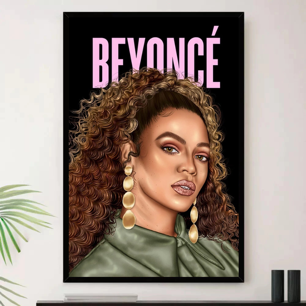 Quadro Placa Decorativa Música Internacional Beyoncé Pop e Dance Pop Álbuns com Moldura