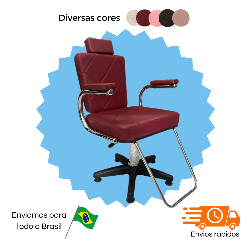 Cadeira essential para cabelereiro salão designer manicure barbeiro nails trancista lash estética