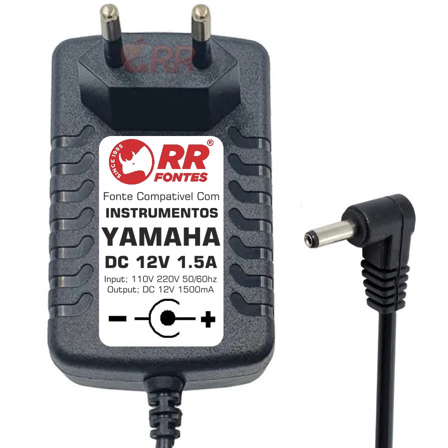 Fonte Carregador 12v Para Yamaha Teclado Digital Psr-41