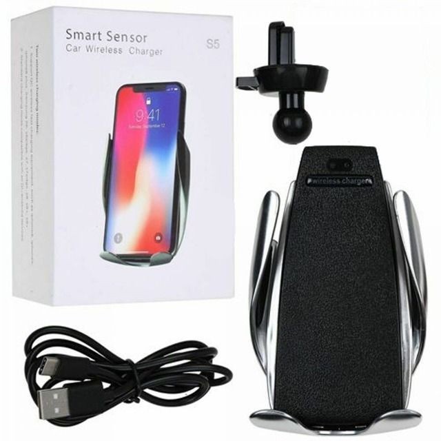 Carregador Veicular Smart Sensor Wireless Charger S5 ORIGINAL!!!