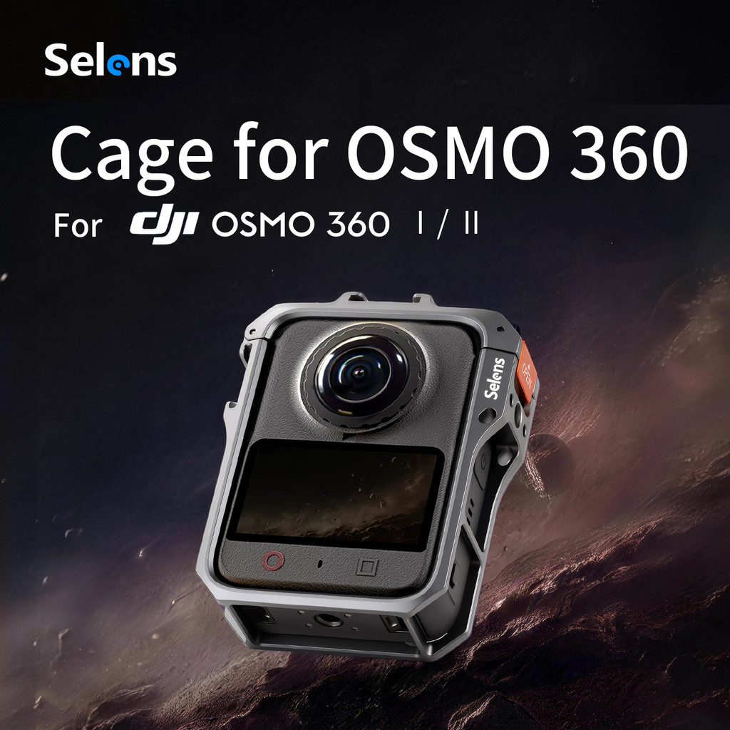 Gaiola Selens Para DJI Osmo 360 II E I Alumínio Leve Anti-Riscos À Prova De Choque Câmera Completa Com Furo De Localizaç
