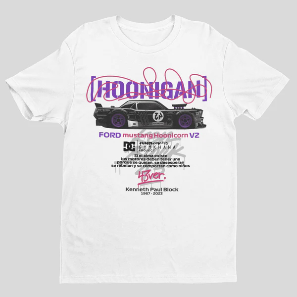 CAMISA CAMISETA KEN BLOCK FORD MUSTANG HOONICORN 100% ALGODÃO