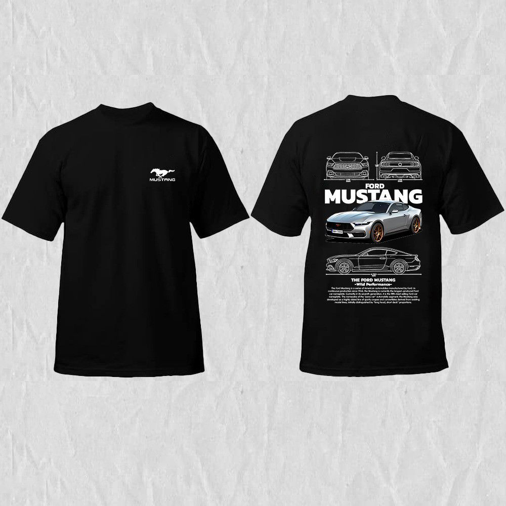 Camiseta Ford Mustang Carro Clássico Unissex, Oversize