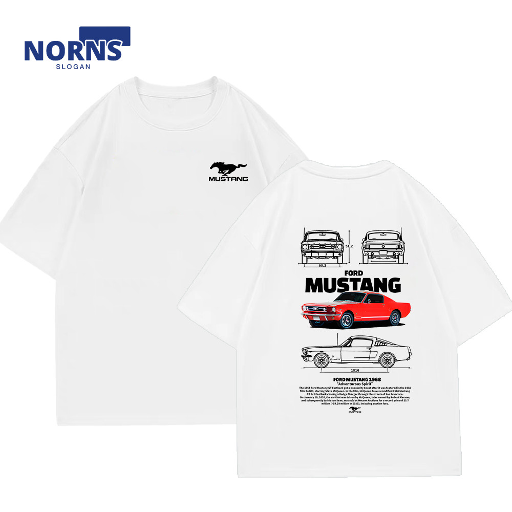 Camiseta Oversized Masculina Feminina T-shirt Clássica Ford Mustang Oversize Estilo Retrô