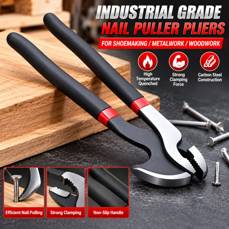 New Nail Puller Pliers Industrial Grade Multi-Purpose Nail Removal Tool Portable