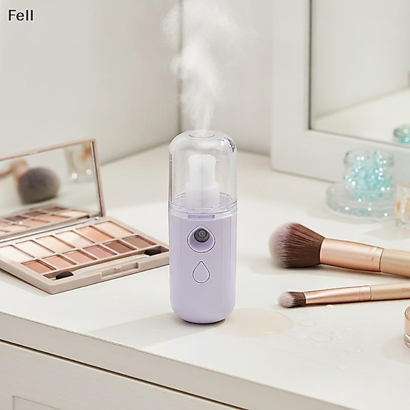 [Fel] Mini Umidificador Facial Portátil 30ML USB Recarregável Nano Mist er Para Mulheres , Cuidados Com A Pele , Uso Hid