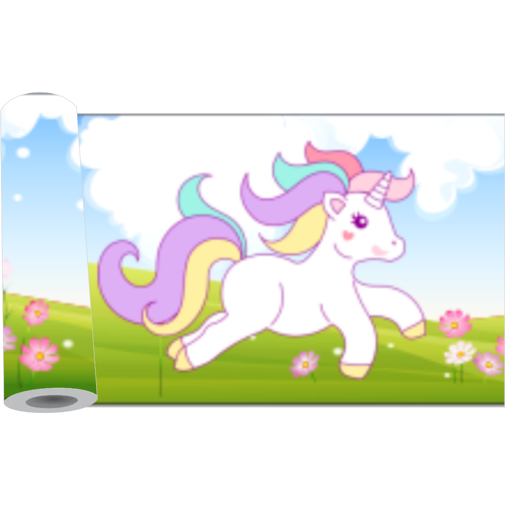 05 Faixas Adesivas Border Decorativa Unicórnio Cílios Unicorn Cute Decoração Quarto + Nome