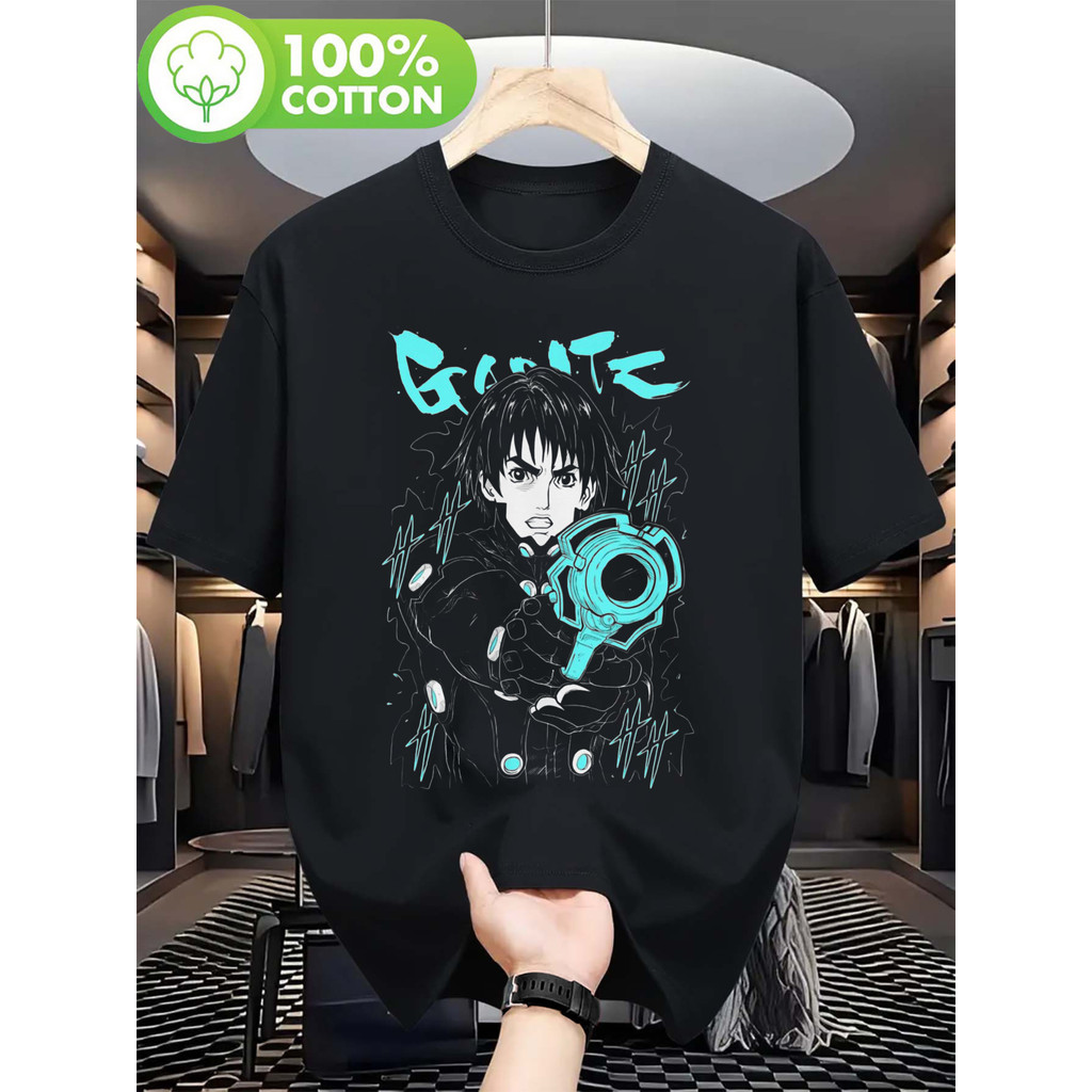 Camiseta Unissex Gantz Anime Personagem Print Estampada Confortável Estilosa Moderna Moda Casual
