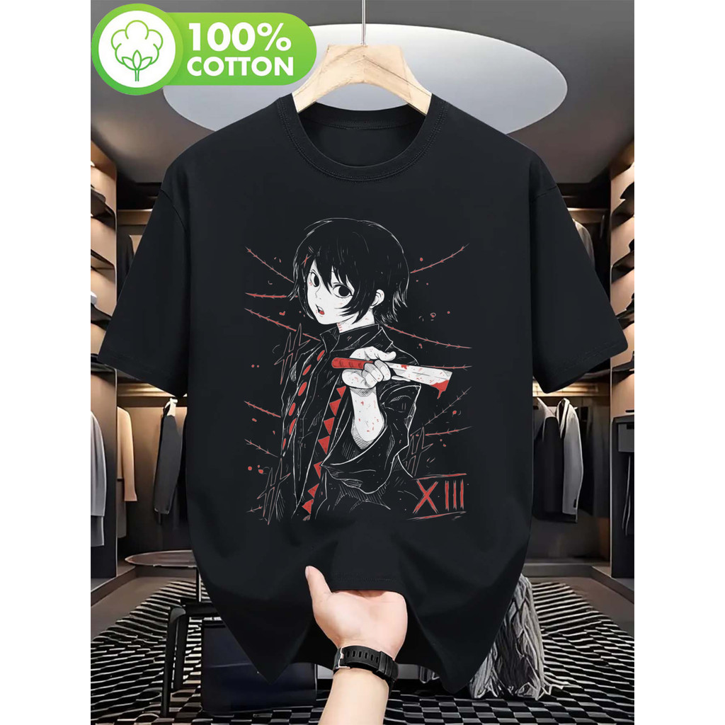 Camiseta Masculina Anime Personagem Print Japonês Estampada Confortável Estilosa Moderna Moda