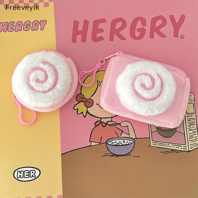 [Fre] Cute Fishboard Cartoon Girl Coração Pacote De Cartão De Cabo De Dados Pingente Fone De Ouvido De Pelúcia Bolsa Moe