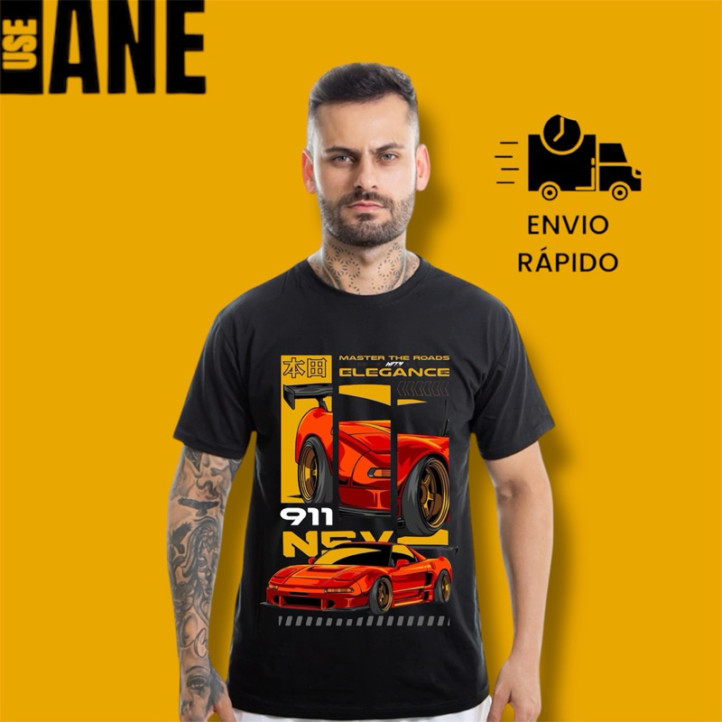 Camiseta Masculina Algodão 30.1 Penteado Estampa Car Camisa Blusa Dtf Alta Qualidade Barata Streetwear