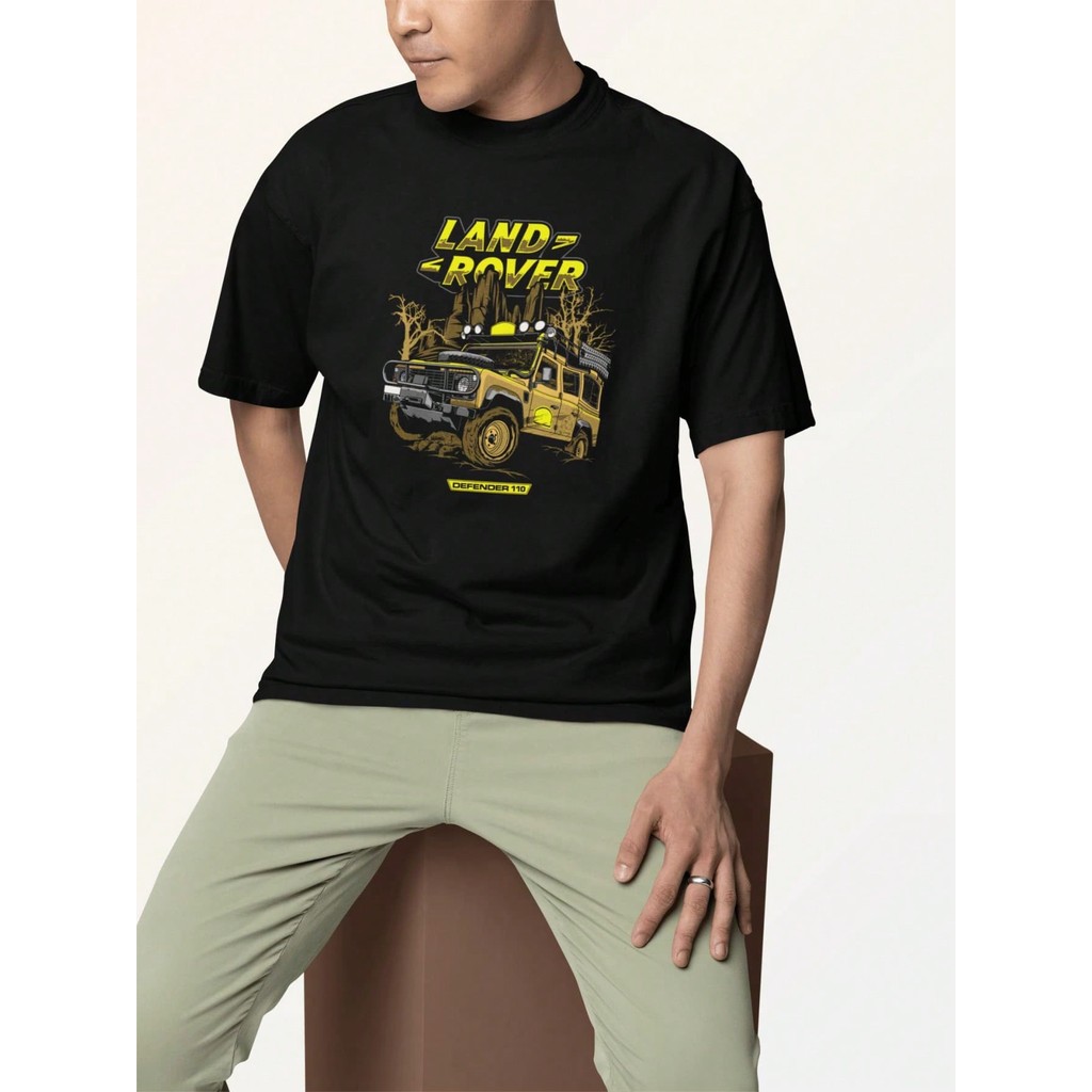 Camiseta Camisa Masculina Unissex  Streetwear Gola Redonda Estampa Grande - Car Carro Land Rover W12