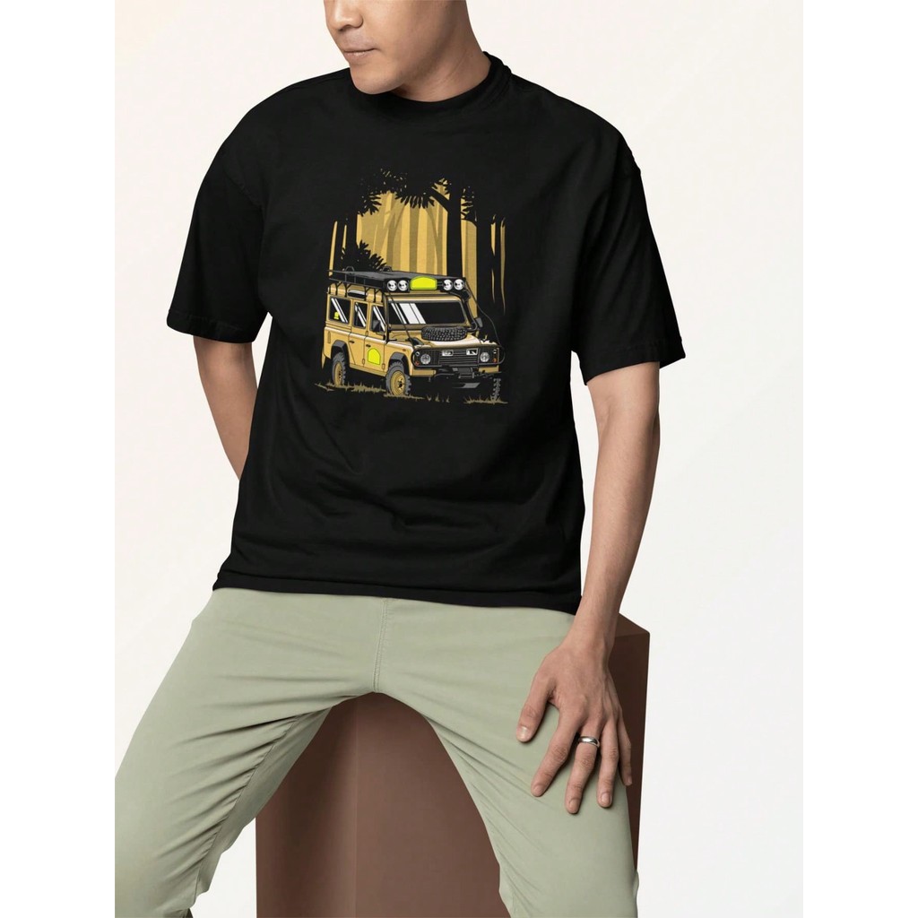 Camiseta Camisa Masculina Unissex  Streetwear Gola Redonda Estampa Grande - Car Carro W12