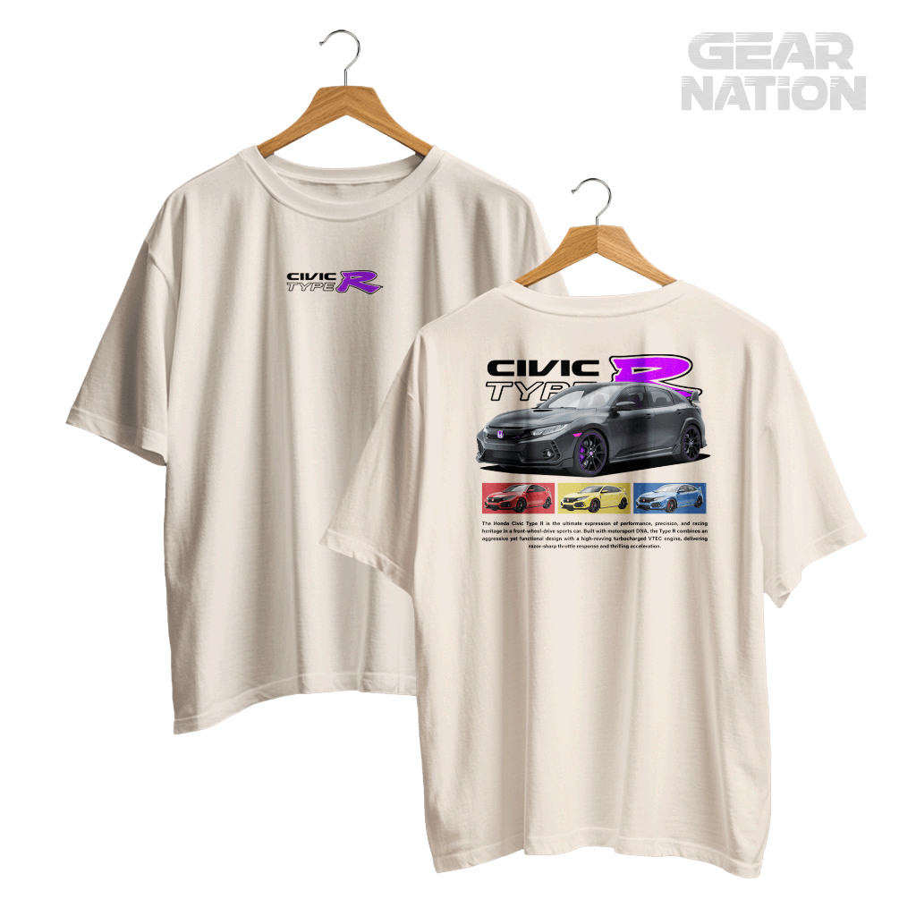 Camiseta Honda Civic Type R High-Rev Engine Racing Superesportivo Exclusivo 100% Algodão Unissex Oversized