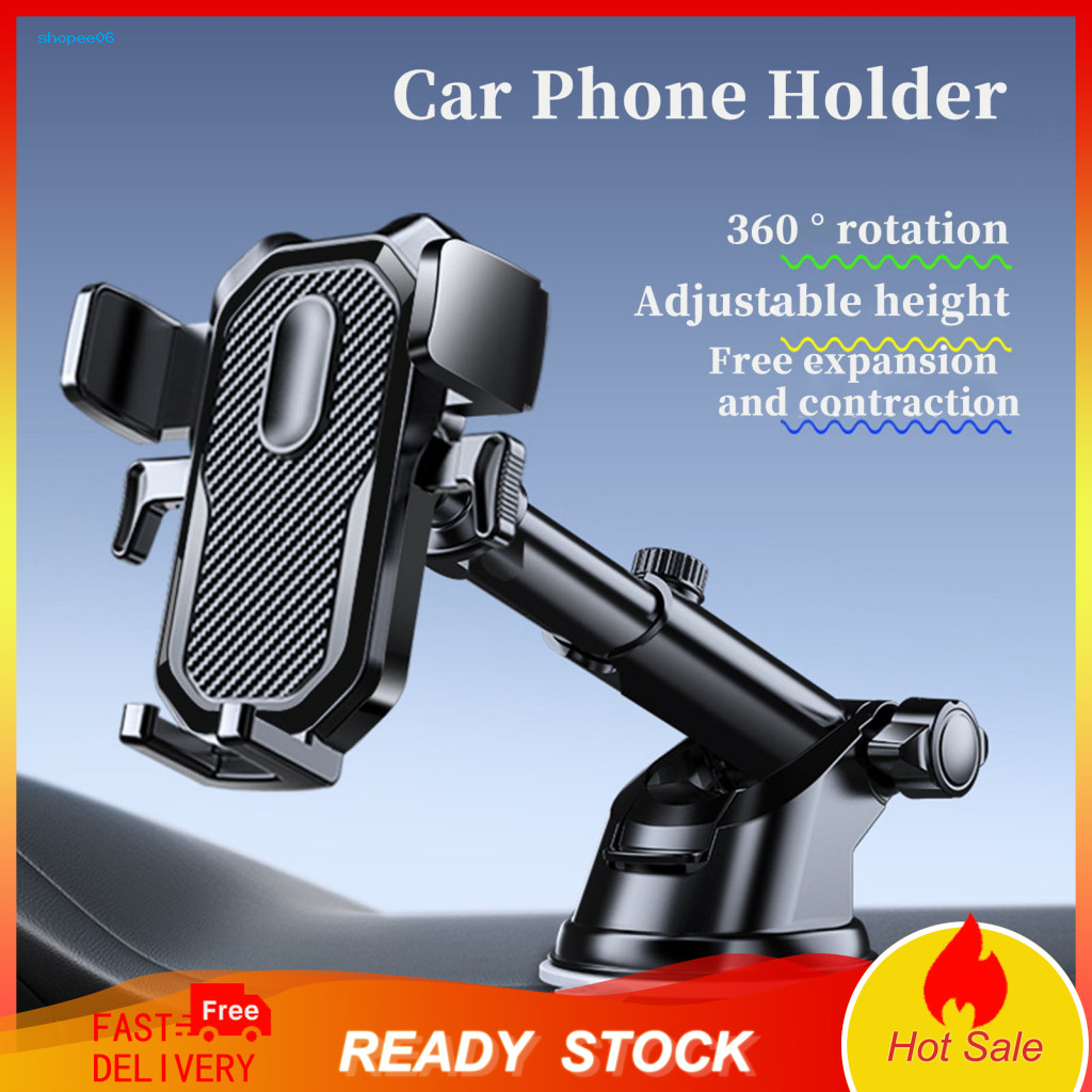 Stable Support Phone Holder Car with Telescopic Arm High Stability Non-slip Air Vent Clip Stand Scratch-proof Mount for