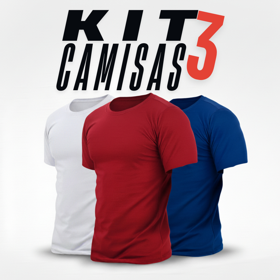 Seleção 3 Camisetas Basic Lux: A Base do Seu GuardaRoupa      ueima Soft