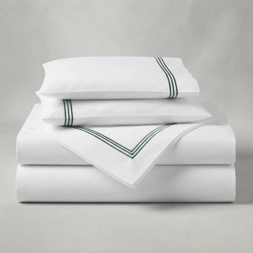 Jogo Cama Niazitex Percal Soft 300 Basics Queen Verde Floresta 4Pçs