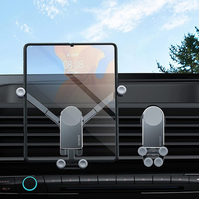 Suporte De Metal Dobrável Para Carro iPhone Samsung Galaxy Z Fold 3 2 S21 Xiaomi Tablet/Adujstable Gravity Car Ventilaçã