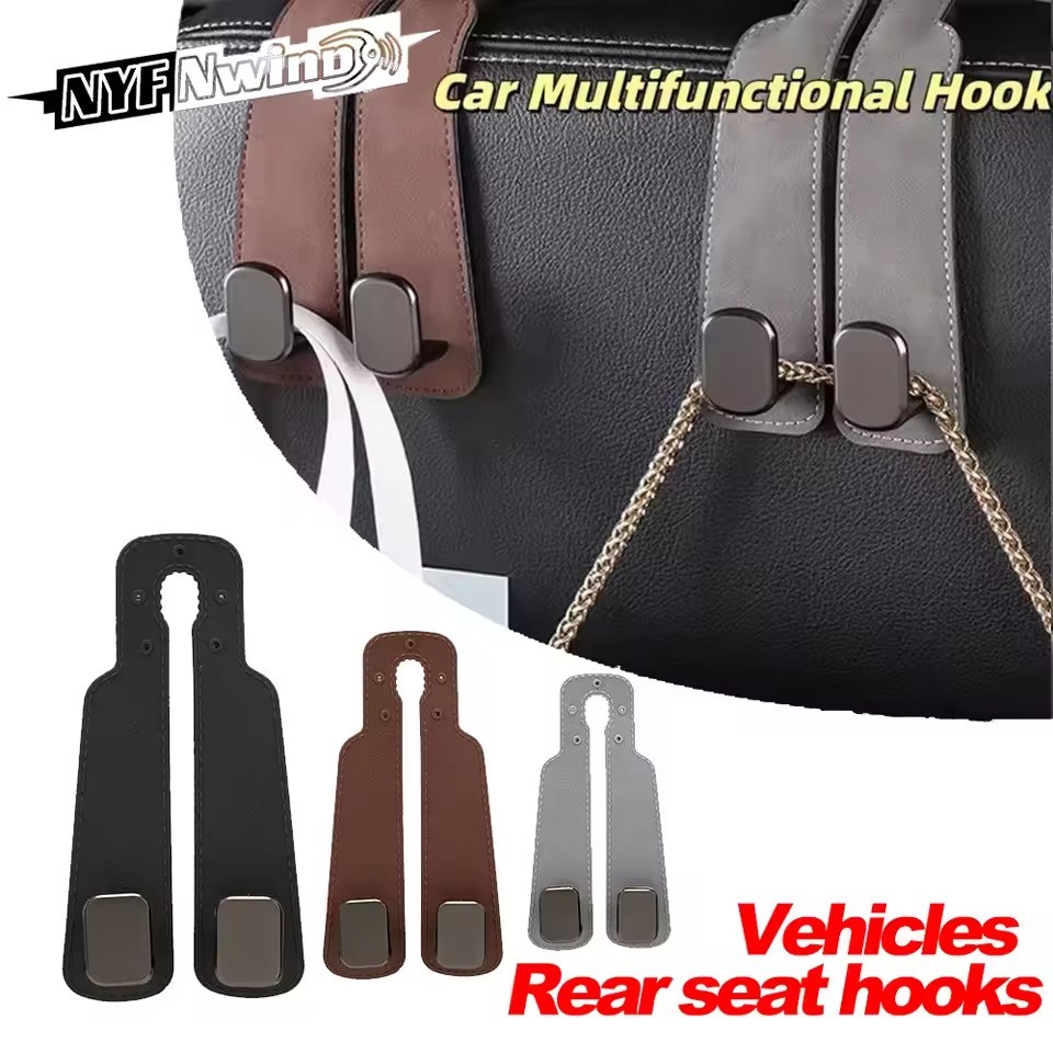 Gancho De Encosto De Cabeça Do Carro Plástico interior metal Assento Traseiro Pendurado Duplo 20KG Grande Suporte De Car