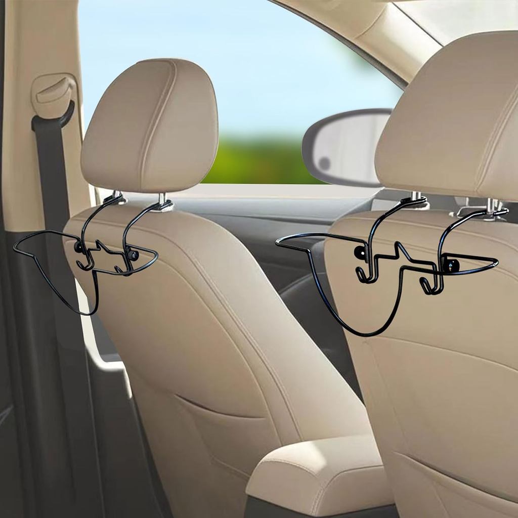 Cowboy Hat Holder for Truck SUV Car 2 Pack Back Seat Cowboy Hat Rack, Removable Metal Hard Hat Holder,Keep Shap