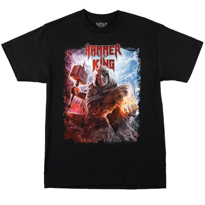 Music Soul Camiseta Unissex Hammer King Heavy Metal Estampa Banda Confortavel Estilosa Poderosa Casual