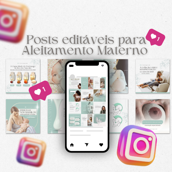Posts Editáveis para Aleitamento Materno