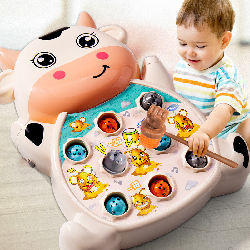 Bejies Whack-a-Mole Pig Tipo Electric Knock Knock Knock Música Martelo Único/Bateria de Martelo Duplo/Caixa de Compra de