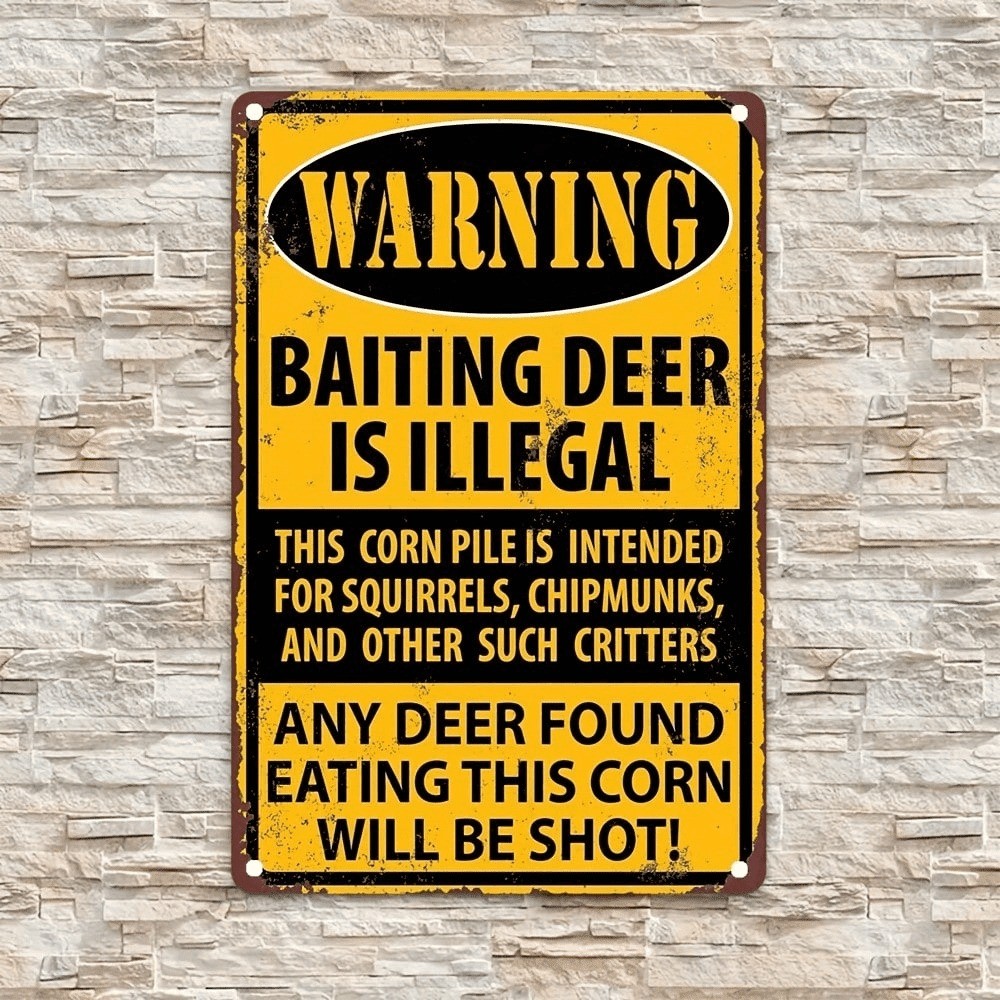 CIFbuy Deer Hunting Tin Sign Vintage Metal Engraçado Veado Ba