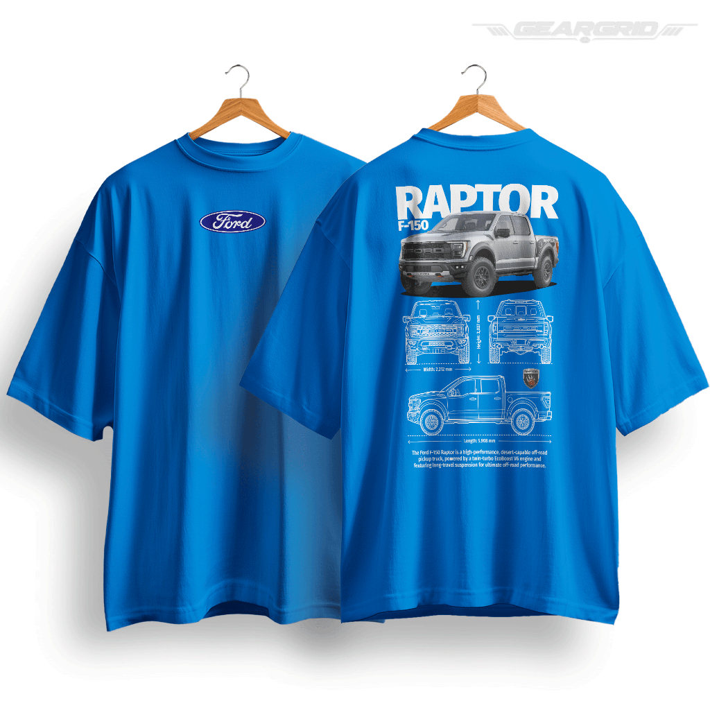 Camiseta Ford Raptor Iron 100% Algodão Oversized Premium Streetwear Unissex