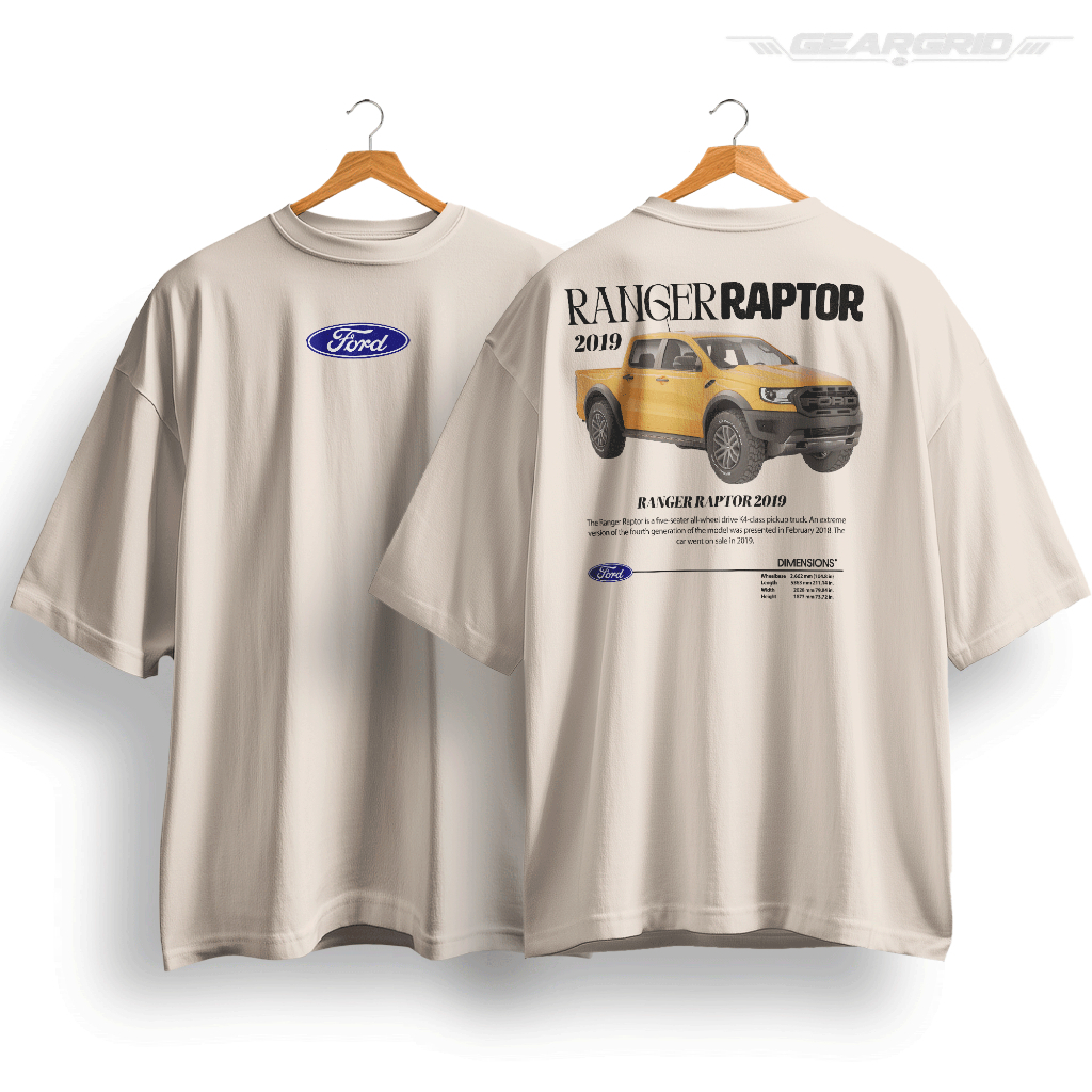 Camiseta Ford Raptor Golden 100% Algodão Exclusiva Oversized Premium Unissex