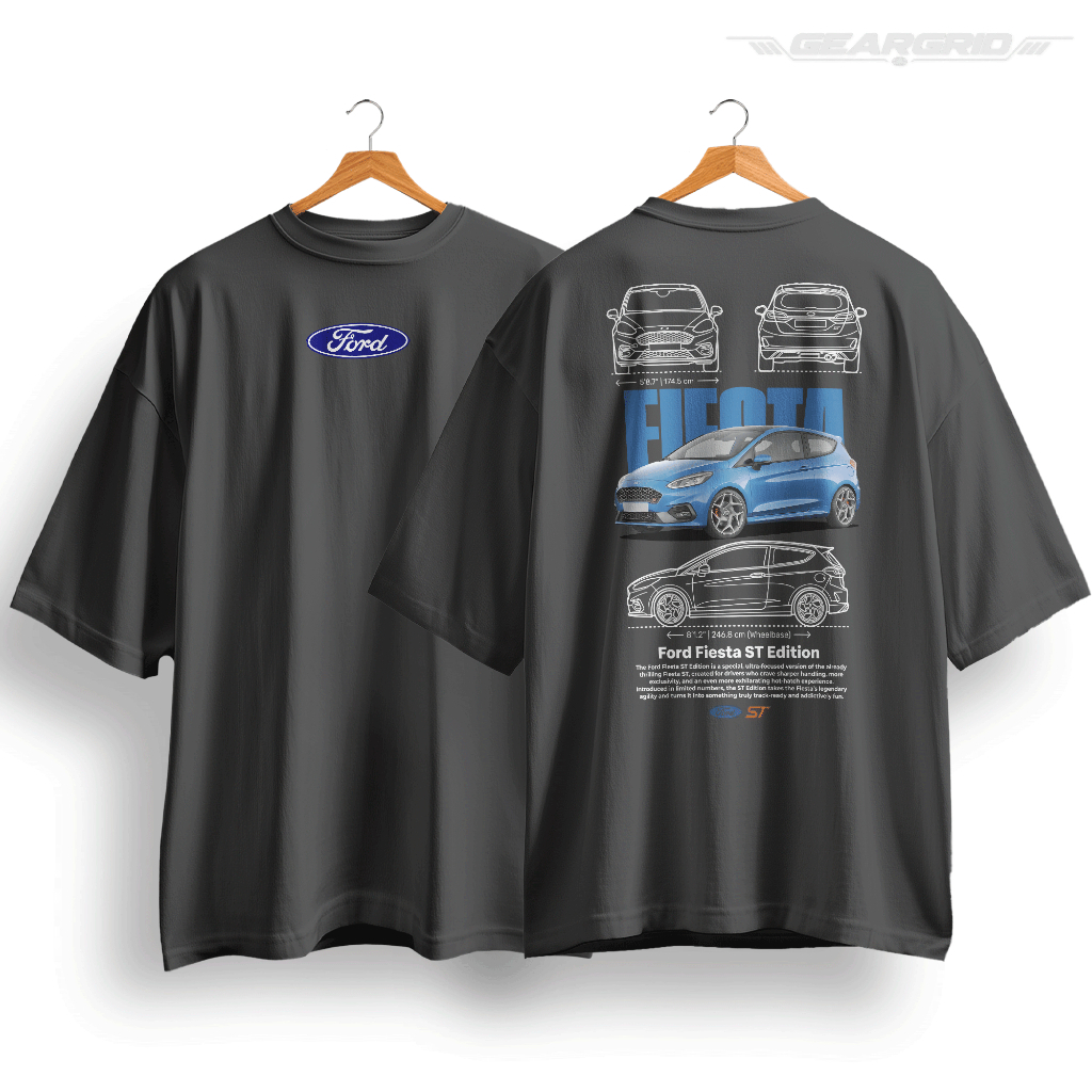 Camiseta Ford Fiesta 100% Algodão Envio Imediato Gearhead Oversized Unissex