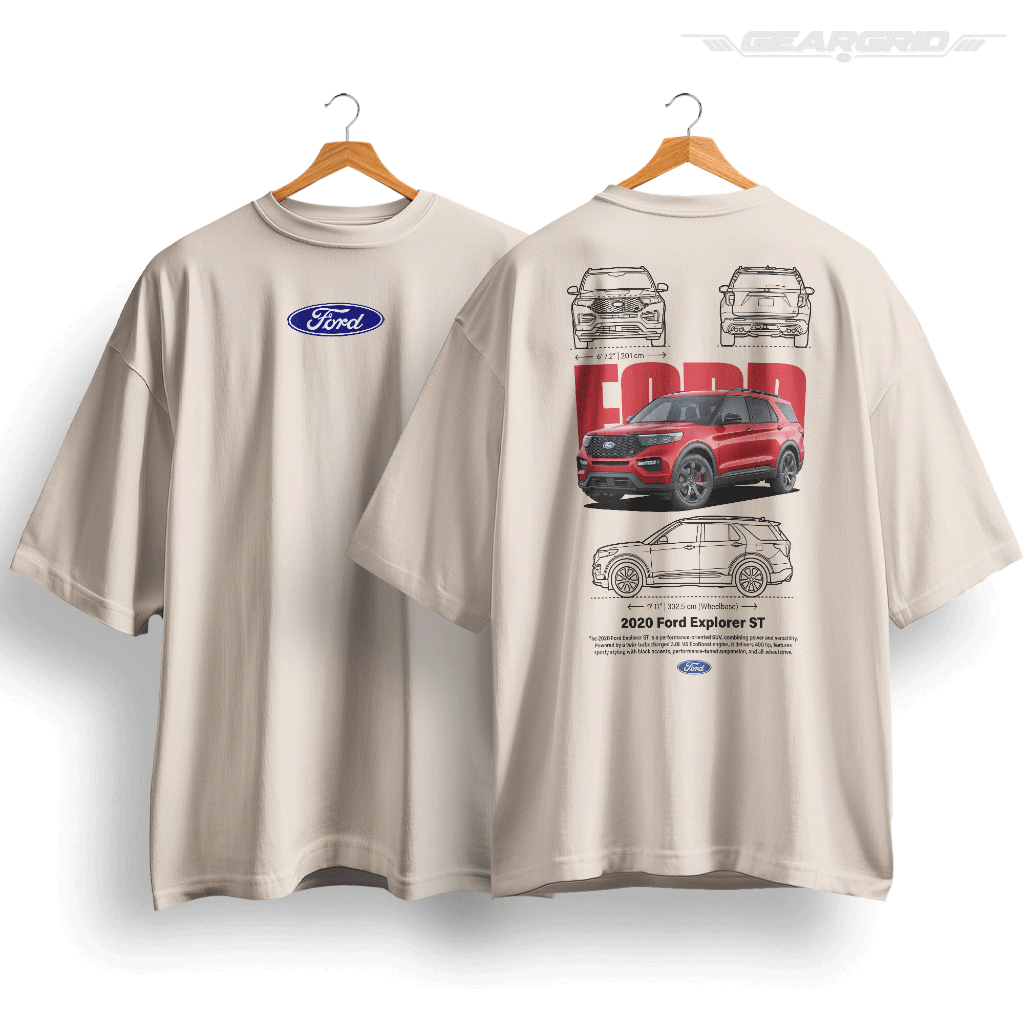 Camiseta Ford Explorer 100% Algodão Edição Especial Oversized Premium Unissex